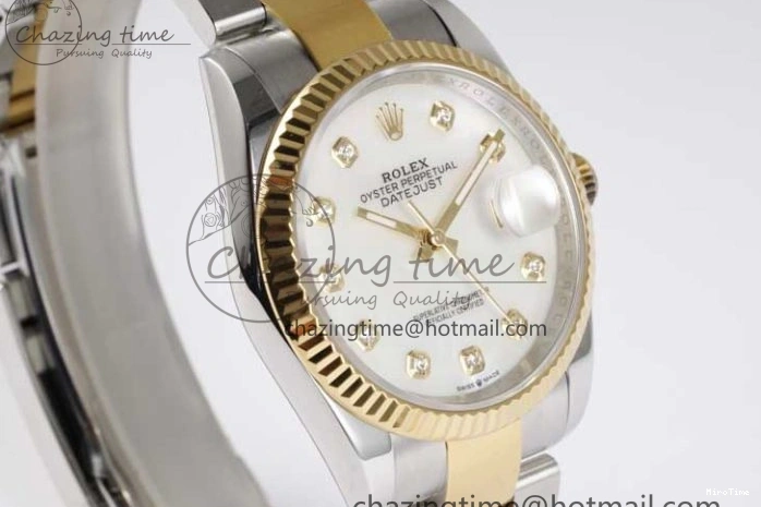 MiroTime 1231 DateJust 36mm SS YG DIWF 1:1 Best Edition 904L Steel White MOP Diamonds Dial on Oyster Bracelet SA Packable 2316